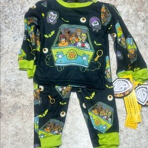 Scooby-Doo Kids Pajama Set - Black and Green